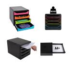 Módulo individual BIG-BOX para documentos A4 + con 4 cajones, ultra-rígido y con stop de seguridad y con stop de seguridad - IDERAMA