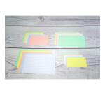 Exacompta Pack 100 Record Card 10x15cm Lined Ast - Assorted colours