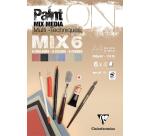 PaintON MIX 6 Block geleimt, 24 Blatt A4 250g, sortiert 6x4 Blatt, Mixed Media