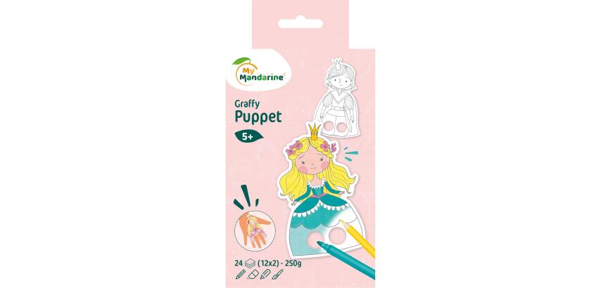 Graffy Puppet, Prince and Princess - Pink