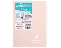 Koverbook Blush cahier piqué A5 96 pages ligné couverture polypropylène opaque bicolore. - Rose poudré/Menthe à l'eau