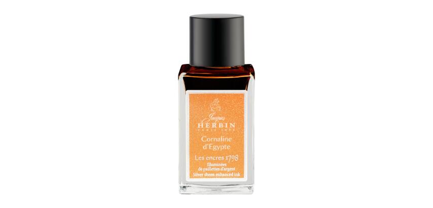 Encre 1798 à paillettes argentées 15ml  - Cornaline d’Egypte