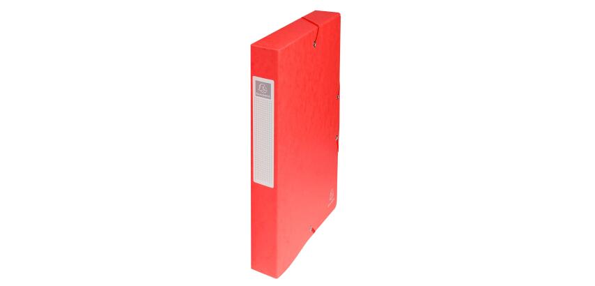 Boite de classement Exabox Dos 40mm Carte lustrée - A4 - Rouge