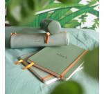 Rhodiarama trousse ronde simili cuir italien 5x21,5 cm - Eau