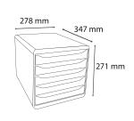 Module de classement Big Box Plus 5 tiroirs Iderama