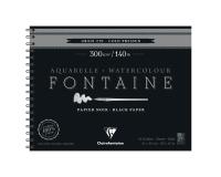 Fontaine Noir album spiralé 12F 24x30cm 300g grain fin