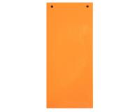 Paquet 100 fiches intercalaires horizontales unies perforées - 105x240mm - Orange