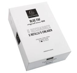 Box of 5 refill for FAF desk pad ndeg.2 16x10cm - White