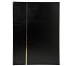 Album de timbres simili-cuir 48 pages noires - 22,5x30,5 cm