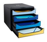 Módulo Clasificador Big Box 4 cajones A4+ 34,7x27,8x27,1 cm - BeeBlue - Colores surtidos