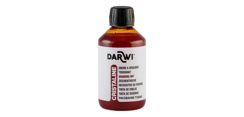 DARWI Zeichentinte, Flasche 250ml, Sepia - Sepienweiß