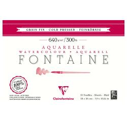Fontaine bloc collé 4 côtés 10F 18x26cm 640g grain fin