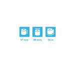 Coils Boxes Exacompta 40340E - w 57 mm x L 76 m, Ø 80 mm - 1 ply - pack of 10