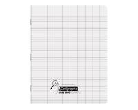 Cahier piqué 8000 POLYPRO Déficients visuels 17x22 cm 32 pages grands carreaux 4mm agrandi 16/16 90 g - Incolore