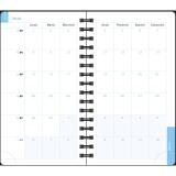 Recharge Agenda de poche Lady 16S spiralé 9 x 16 cm Semainier Janvier à Décembre 2027