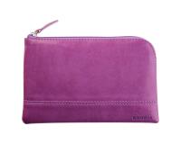 Rhodiarama pochette zippée en simili cuir - taille S (11x17 cm) - Violet