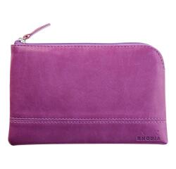 Rhodiarama etui met rits in kunstleer - maat S - 11x17 cm - Paars|