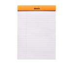 Bloc agrafé Rhodia N°16 14,8x21 cm 80 feuillets ligné avec marge 80g - Orange