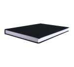 Register 35x22,5cm 5x5 foliiert 400 Seiten - Schwarzer Stoffeinband