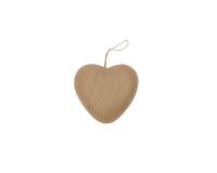 Coeur cordon 4x8x8cm - Kraft