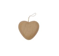 Coeur cordon 4x8x8cm - Kraft