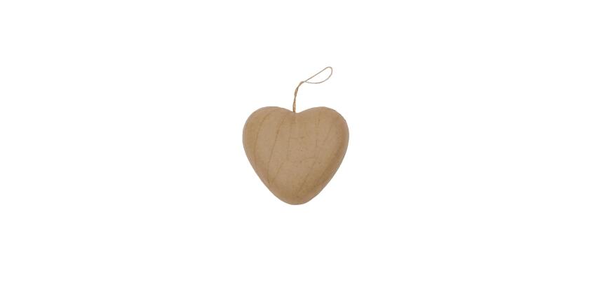Kerstmis - Hart met koordje. - Kraft