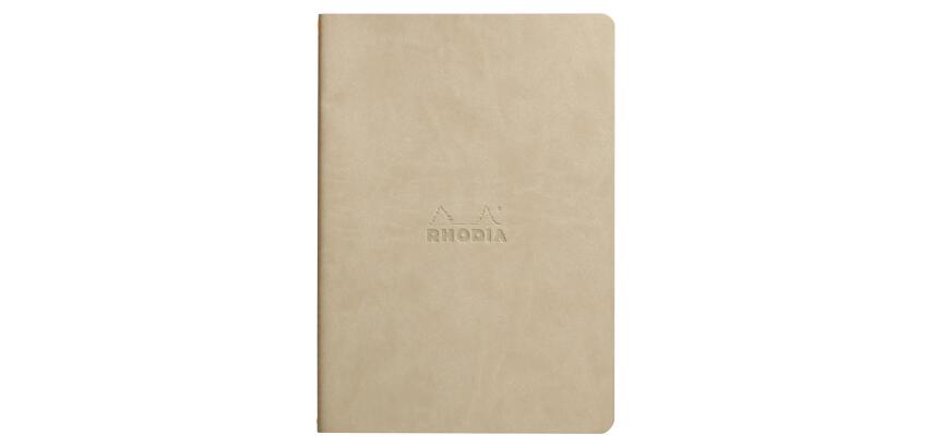 Rhodiarama piqûre textile A5 64p dot papier ivoire 90g - Beige