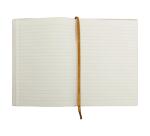 Carnet brochure cousue Flying Spirit A5 180 pages ligné couverture cuir lisse papier ivoire 90g - Blanc
