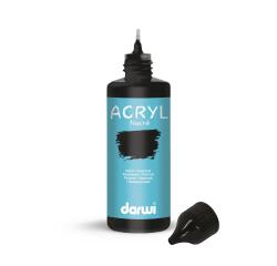 DARWI Perlmutt-Acrylfarbe, Flasche 80ml, Perlmuttschwarz - Schwarz