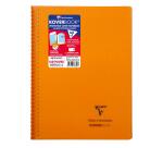 Cahier reliure intégrale enveloppante Koverbook A4 160 pages petits carreaux couverture polypropylène transparent - Assortis