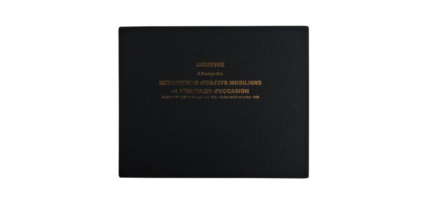 Registre d'objets mobiliers et véhicules d'occasion 240x320,110 pages