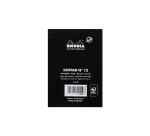 dotPad - bloc agrafé Rhodia N°12 8,5x12 cm dot 80 feuillets 80g - Noir