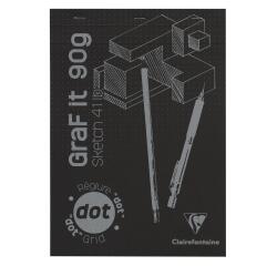 GraF'it dot bloc agrafé 80F A4 90g - Noir