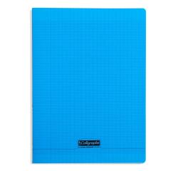 Cahier piqué 8000 POLYPRO 24x32 cm 192 pages grands carreaux 90 g - Bleu