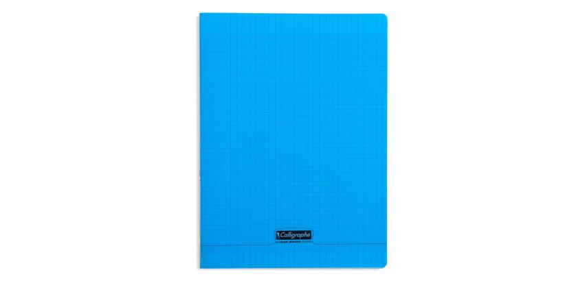 Cahier piqué 8000 POLYPRO 24x32 cm 192 pages grands carreaux 90 g - Bleu