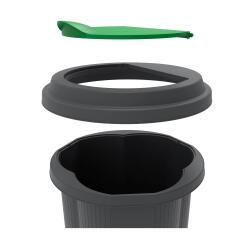 Abfalleimer Tri Bin EcoBlack - Schwarz