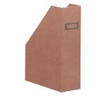 Rhodiarama porte-revues simili cuir italien 10x25x31 cm - Bois de rose