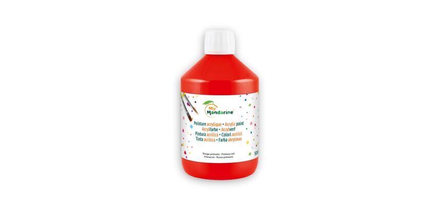 ACRYLIQUE MATE 500 ML ROUGE PRIMAIRE - Rouge