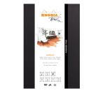 Rhodia Touch - Marker Pad - bloc entoilé A4+ 50f uni papier blanc layout 100g - Noir