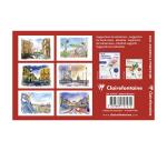 Aquarellblock 10x15 cm mit vorgezeichneten Motiven, 15 Blatt 300g, Motiv Paris