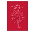 Moulin Rouge, Correspondence set 12x16,5 cm contains 8 simple cards 11x15,5 cm and 8 Pollen C6 envelopes natural white
