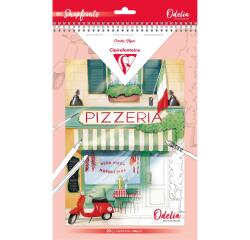 ODELIA, Bloc de coloriage multi-techniques de 20 feuilles A4 250g, Les vitrines