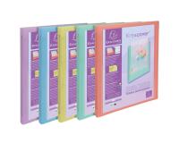 Classeur 4 anneaux 15mm polypropylène Kreacover Pastel - A4 - Couleurs assorties