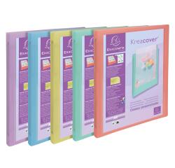 Flexibler Ringhefter aus PP, 4 Ringe 15mm, Rückenbreite 20mm, für DIN A4, Kreacover Pastell - Farben sortiert