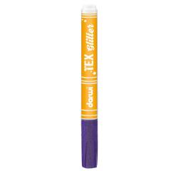 DARWI TEX GLITTER, Textilmarker Glitter, Spitze 2mm, Inhalt 6ml, Violett - Violett