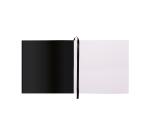 Rhodia Touch Watercolor Book, papier 100% coton grain satiné 300g - 15x15 cm, 40 pages - Noir