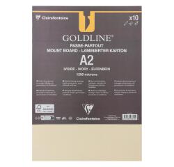 Goldline contrecollé pour passe-partout paquet 10F A2 1,25mm - Ivoire