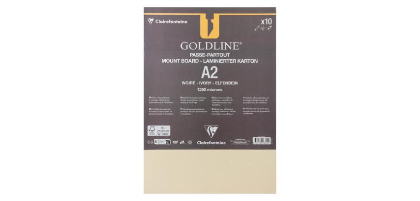Goldline contrecollé pour passe-partout paquet 10F A2 1,25mm - Ivoire