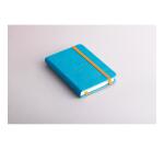 Rhodiarama carnet rembordé rigide 9x14 cm 192 pages uni papier ivoire 90g fermeture élastique - Turquoise