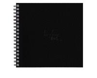 Rhodia Touch Watercolor Book, papier grain fin 100% coton 300g - 21x21 cm, 40 pages - Noir
